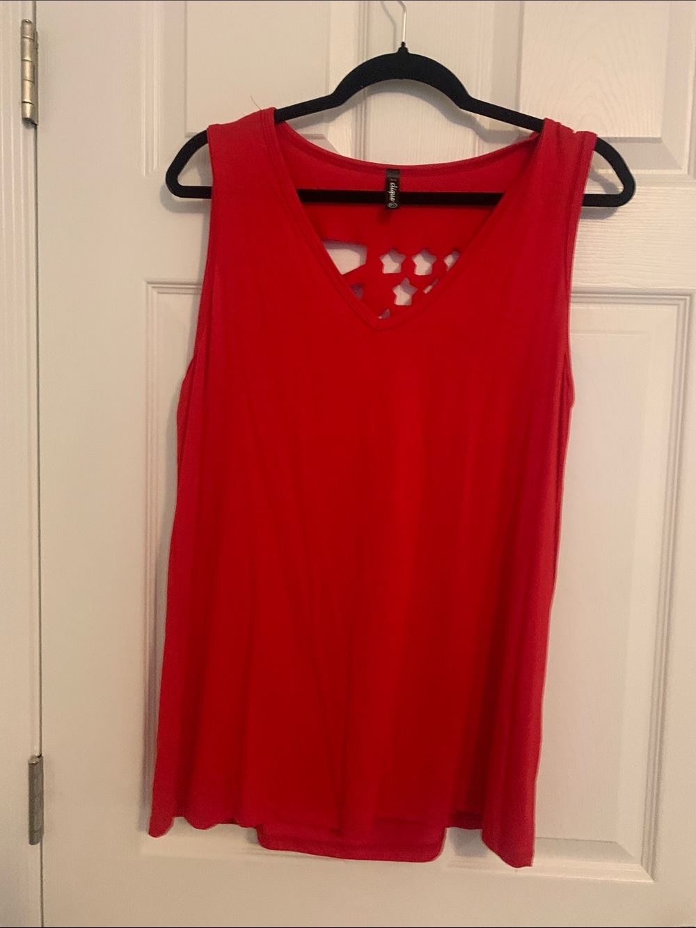 Clique Red Women’s Tank Top with Back Cut Out Flag